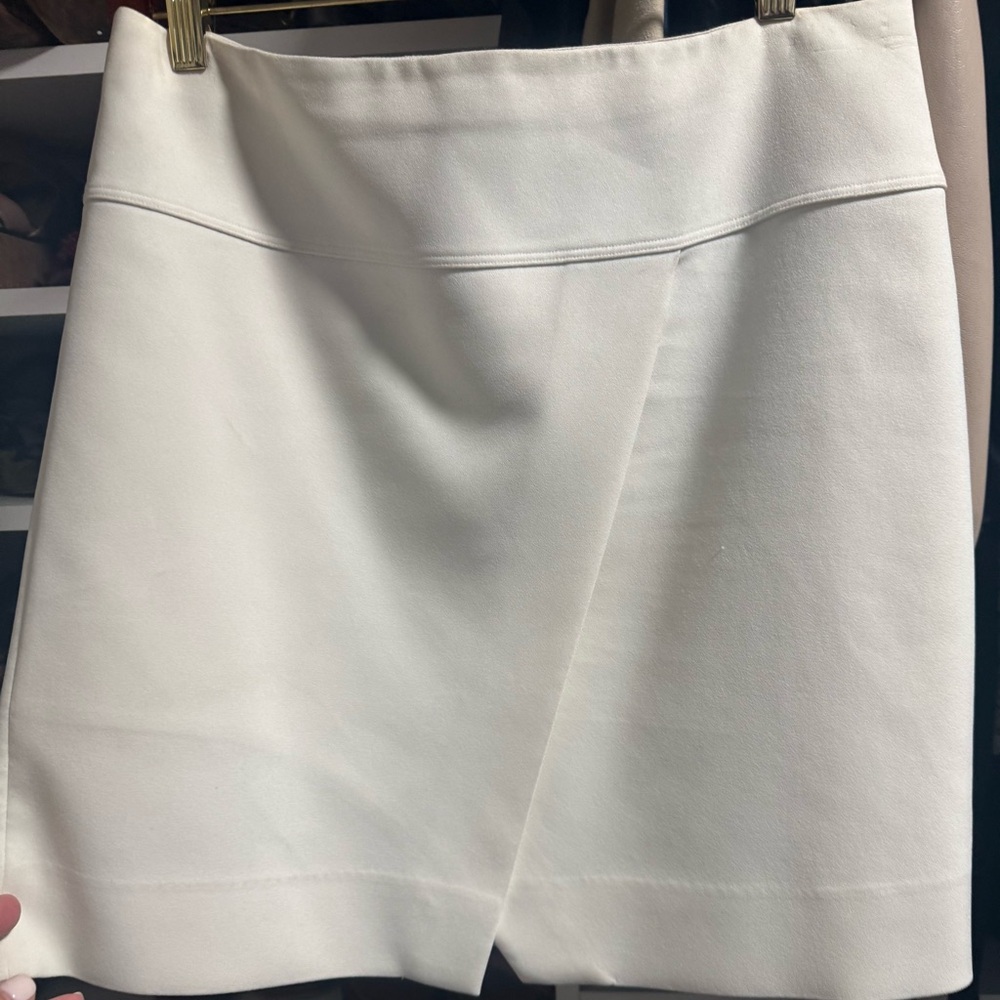 J. Crew Cream Wrap-Front Mini Skirt